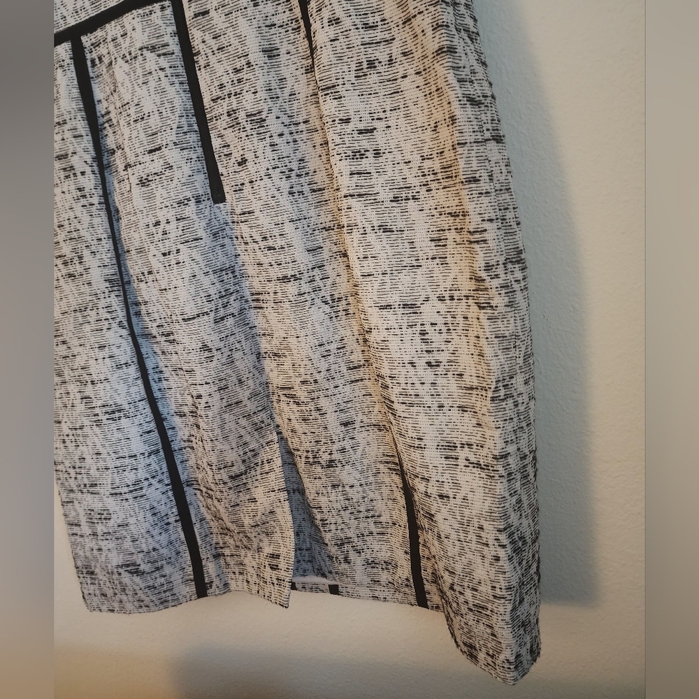 Dana Buchman Sheath Dress White Black Contrast Trim Zip Hook & Eye (NWT) Sz 16 - Picture 9 of 13